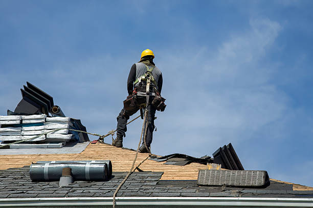 Professional Roof Replacement technician working in Ellendale, ND